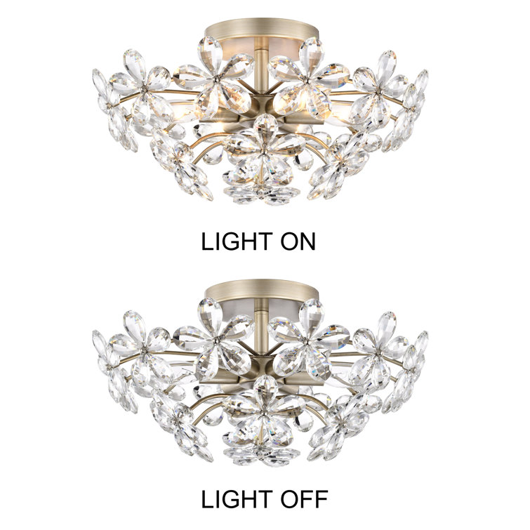 Lighting by pecaso charlotte flush mount light fixture with heirloom grandcut deals crystal